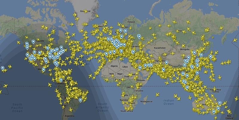 Flightradar24 track countries