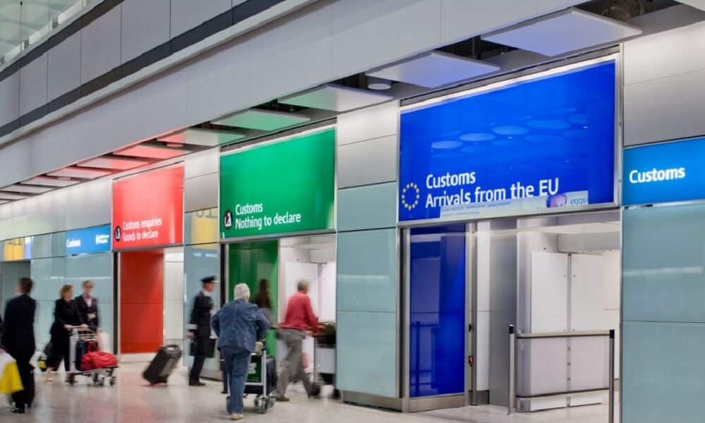 Customs office at Heathrow