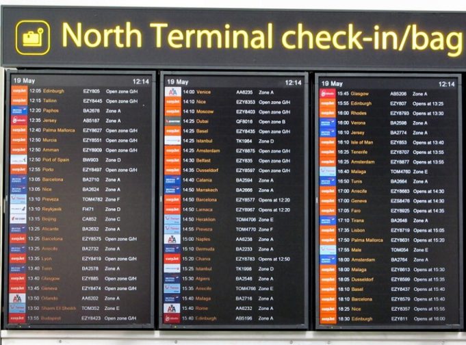 Gatwick Departures Live > Gatwick North and South Terminal Departures