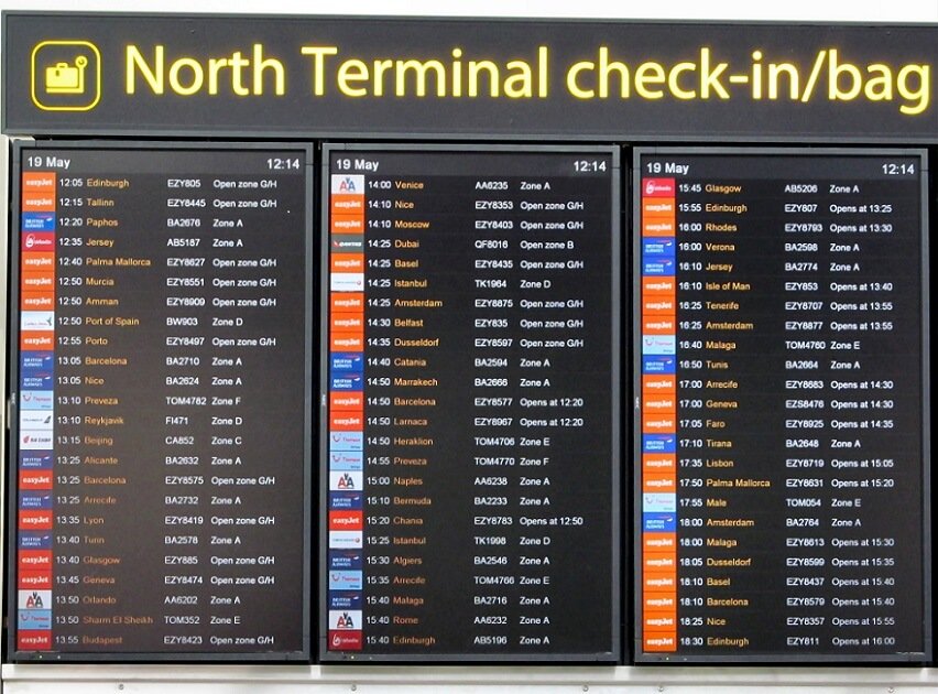 North terminal at Gatwick check-in