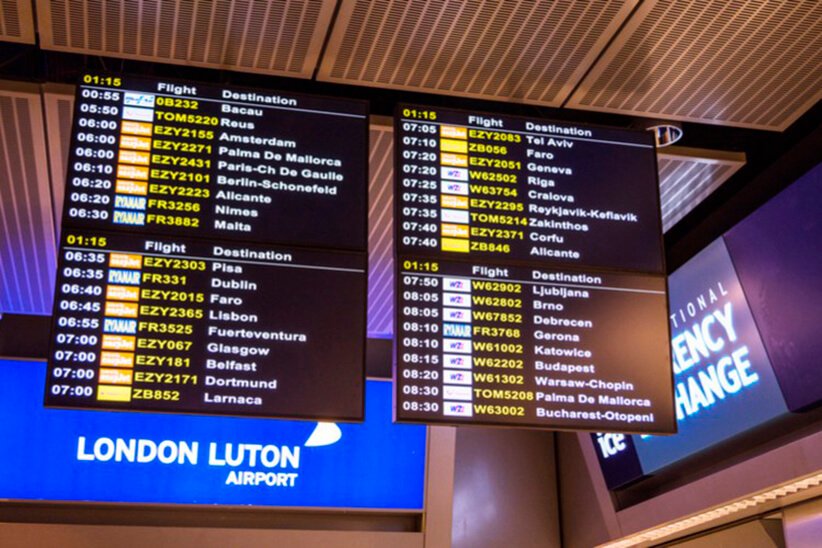 Luton Departures Board