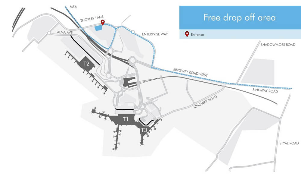 Manchester Airport Pick Up and Drop Off Zones