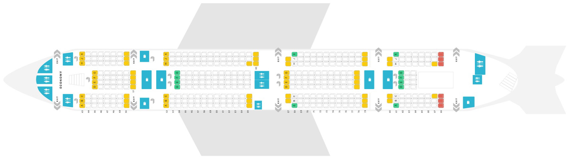 Emirates Airbus A380-800 Three Class Layout 1