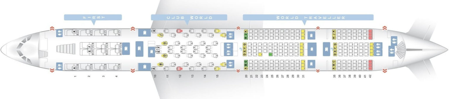 British Airways A380 (A380 800) Seat Plan - Flightradars24.co.uk