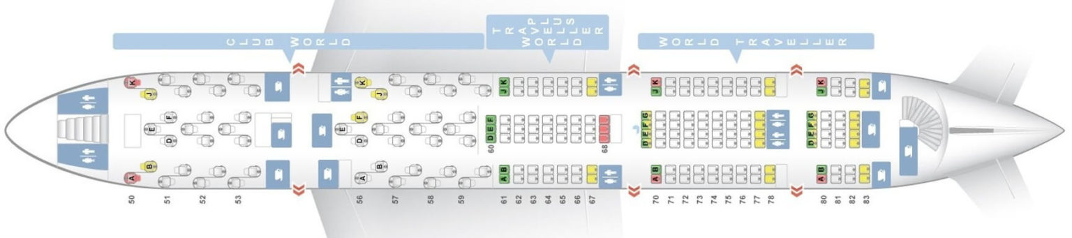 British Airways A380 (A380 800) Seat Plan - Flightradars24.co.uk