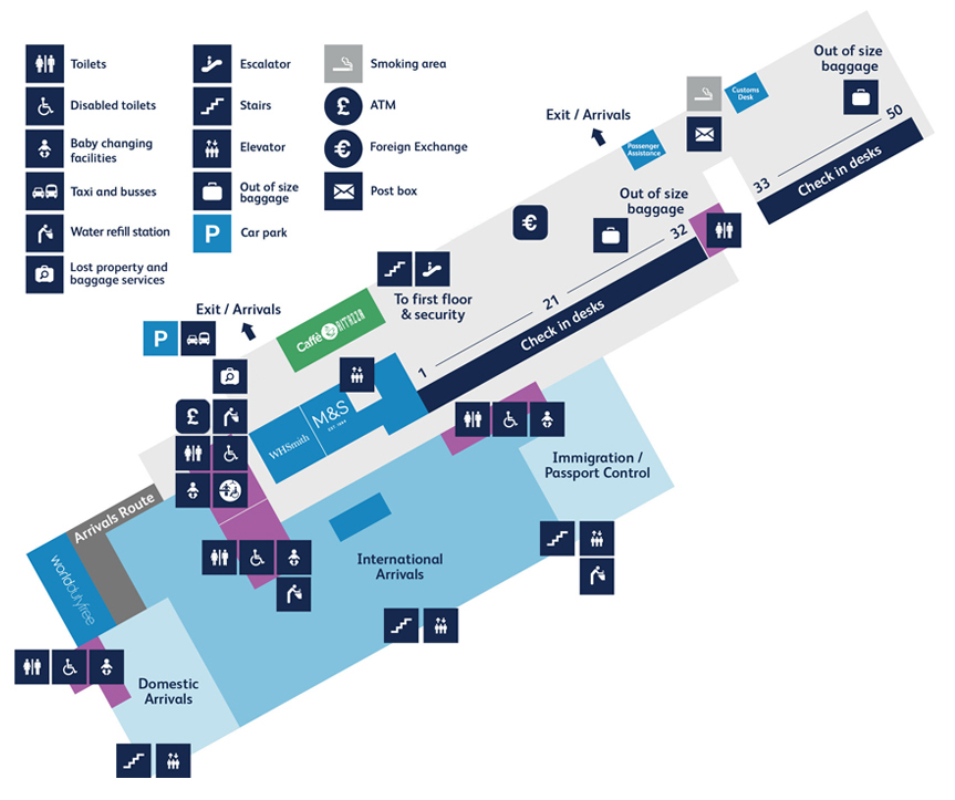 Bristol Airport Map