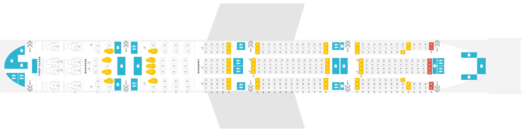 Boeing 777-300ER Emirates Seat Map