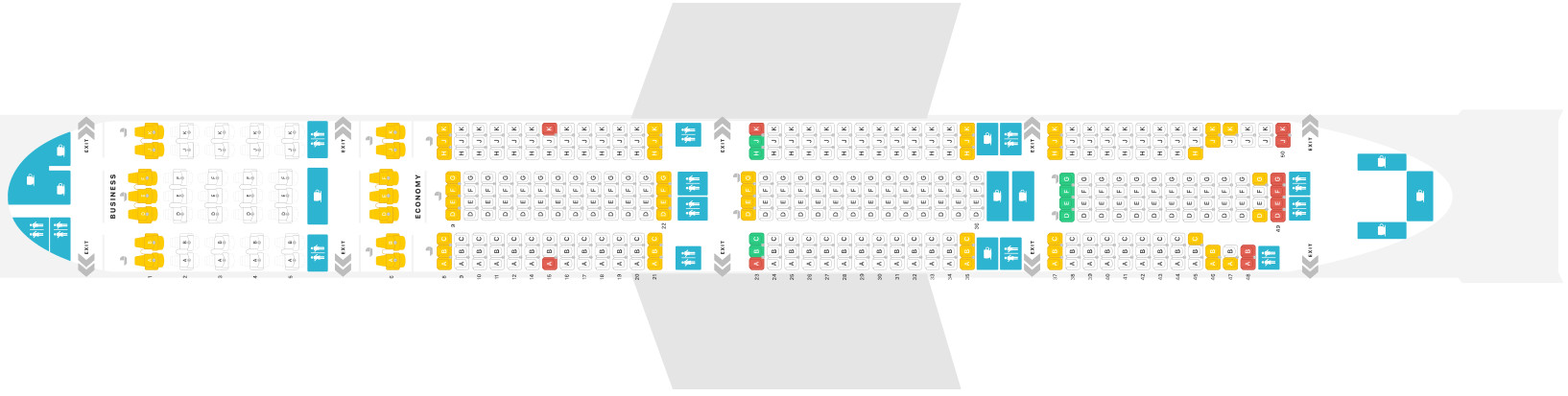 Boeing 777-300ER Emirates Seat Map