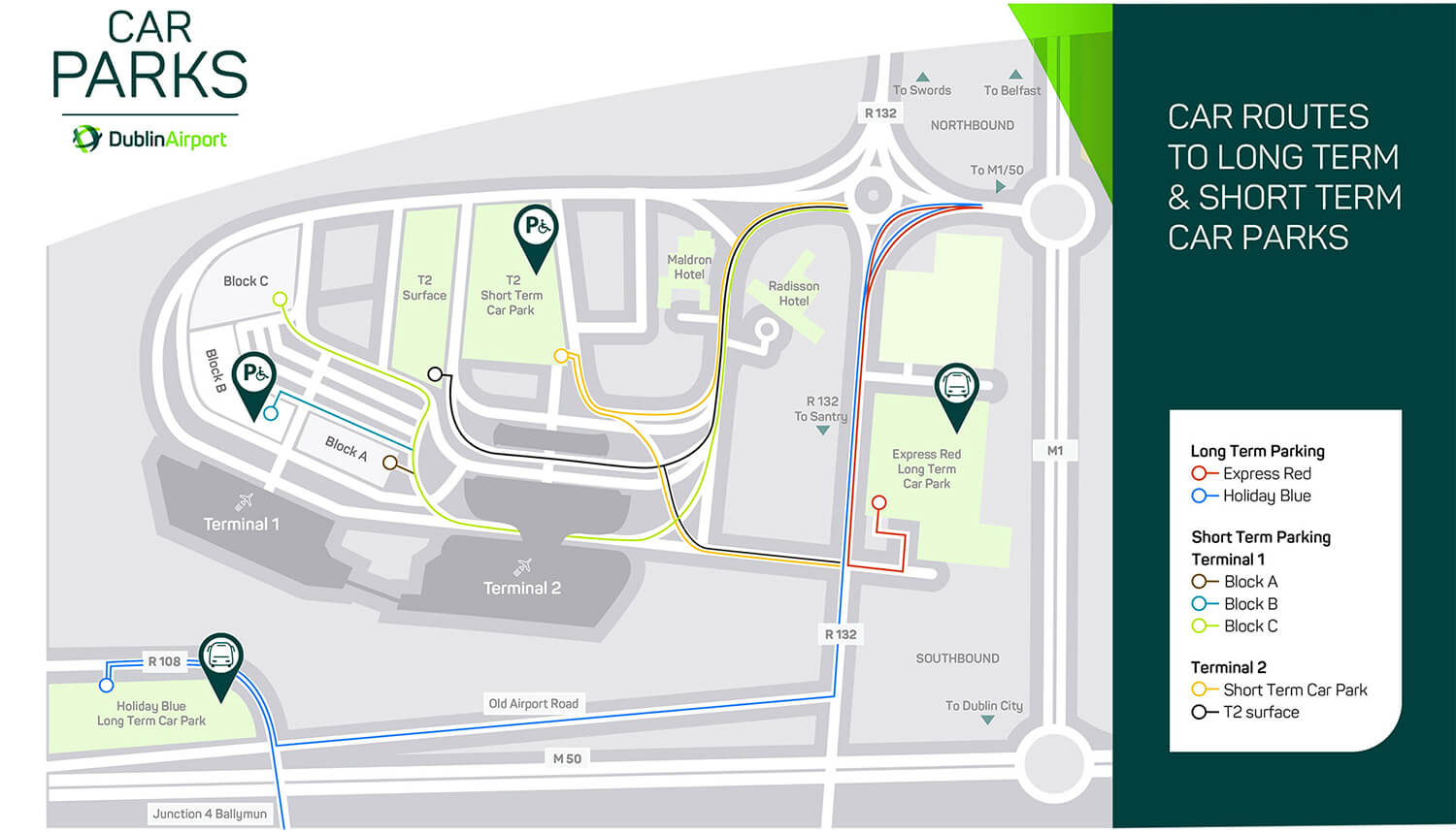 Dublin Airport Parking Map