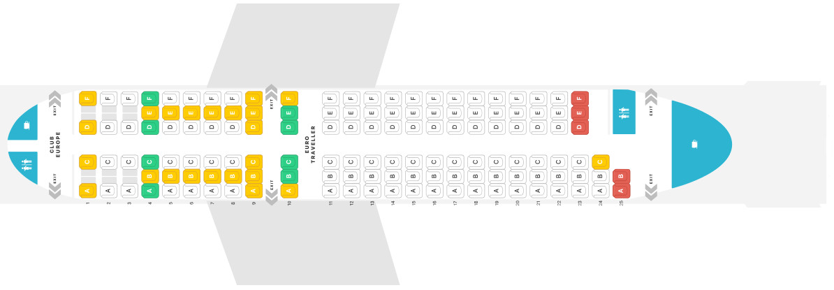 airbus a319 jet seating chart