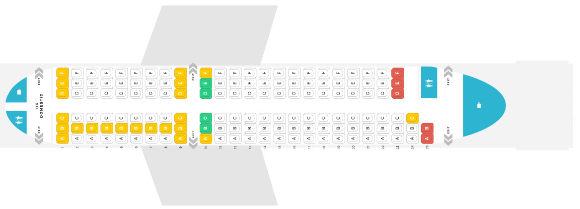 Airbus A319 (319) Domestic Layout 1