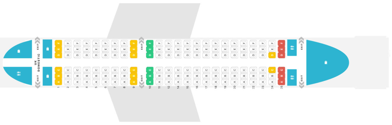 British Airways A319 Seating Plan - Flightradars24.co.uk