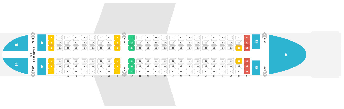 Airbus A319 (319) Domestic Layout 3