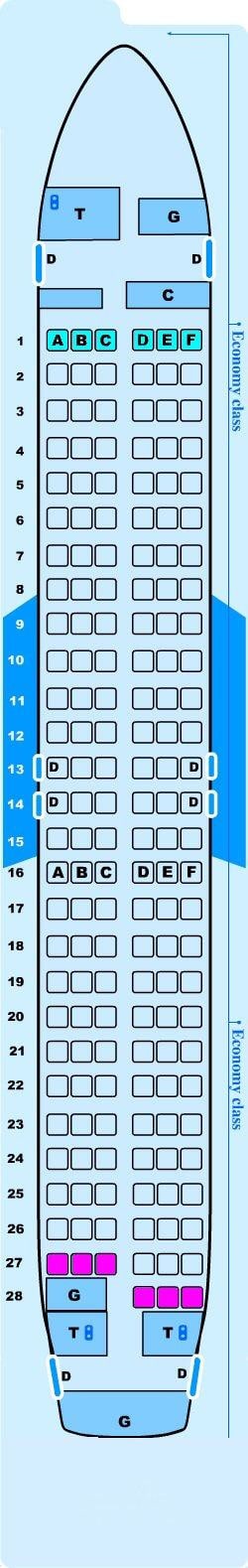 Ryanair A320 Seating Plan
