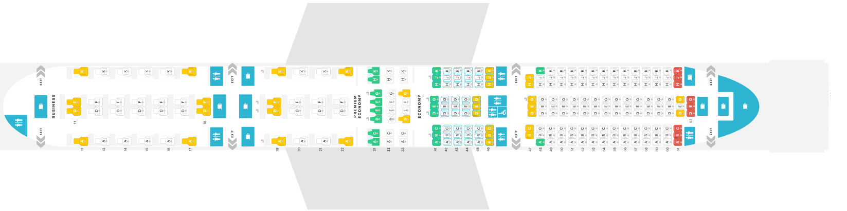 Singapore Airlines A350 (A350-900) Layout 1