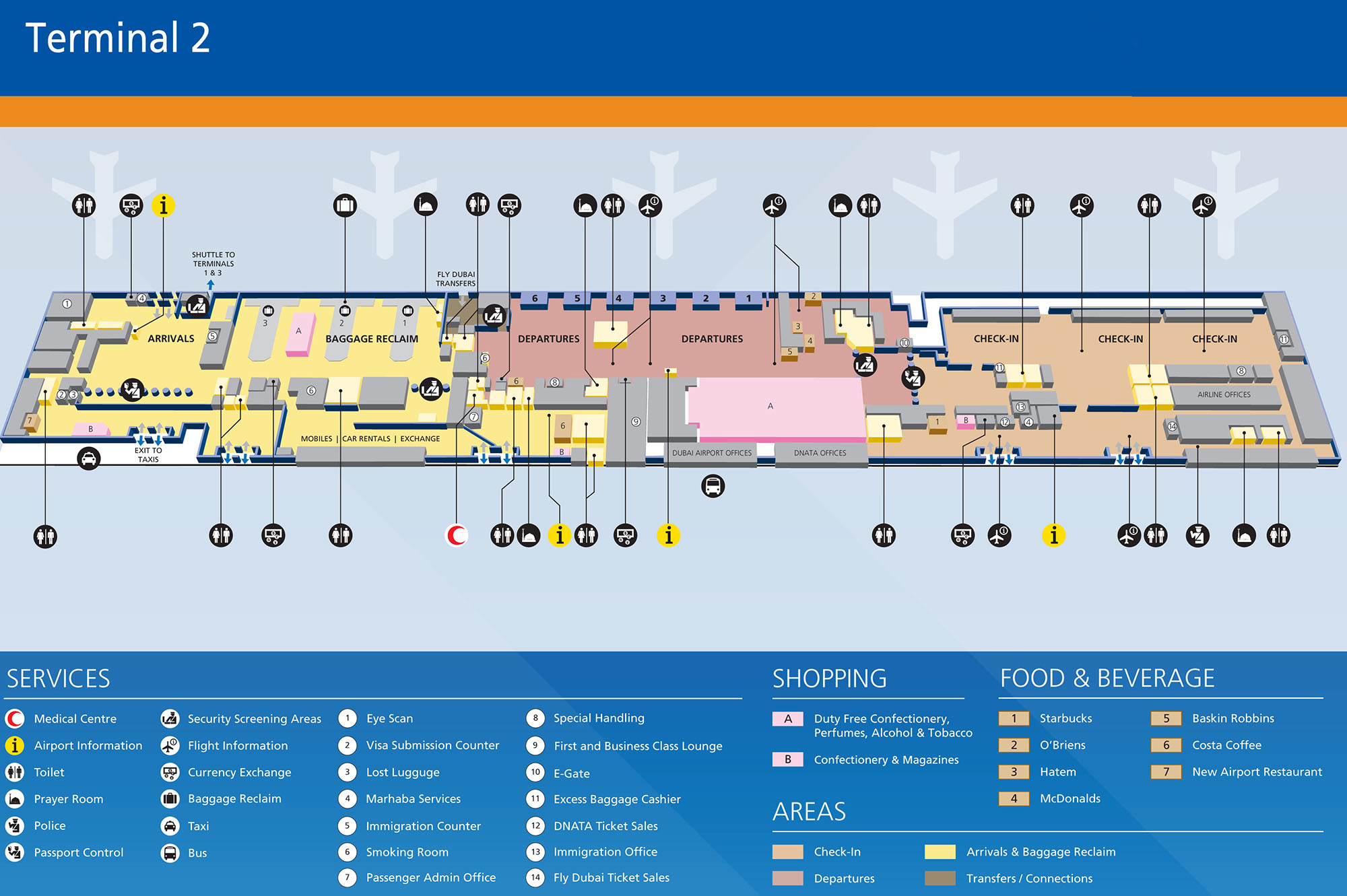 dubai airport terminal 2 map