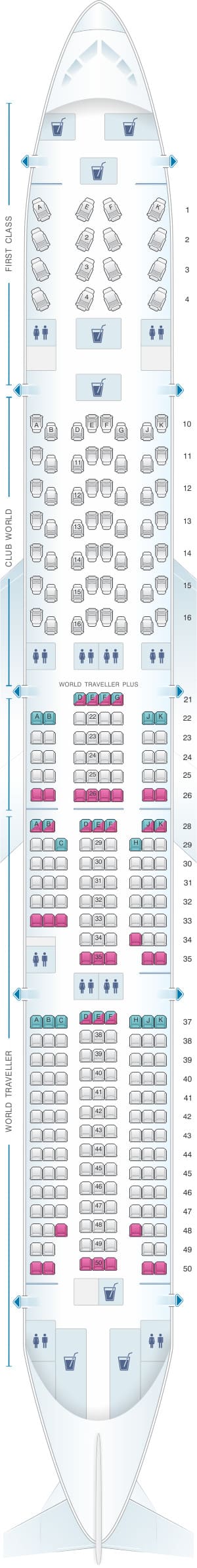 BA 777-300ER Seat Map