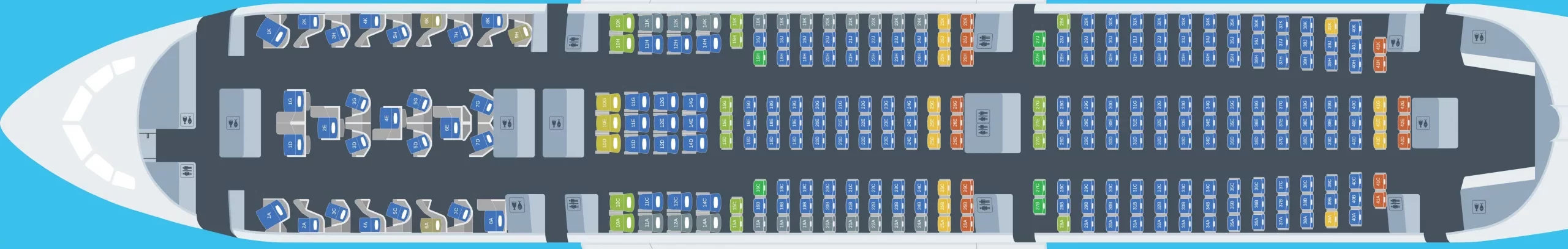 Lufthansa 787 (787-9) Seating Plan