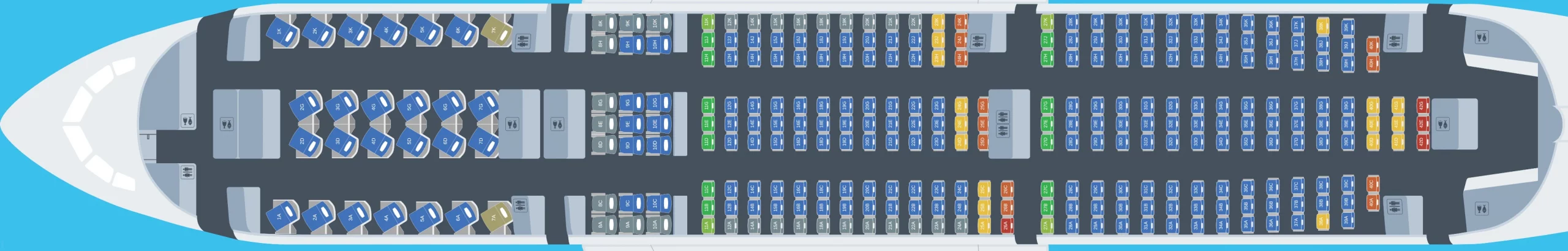 Lufthansa 787 (787-9) Seating Plan