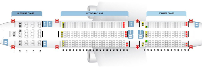 Boeing 777 200LR Seat Map
