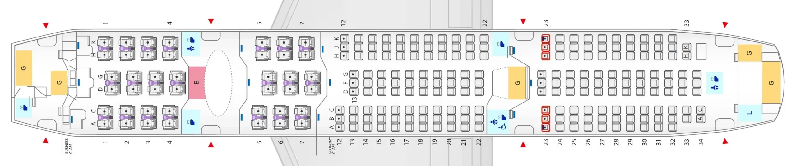 Boeing 787-8 Seat Map